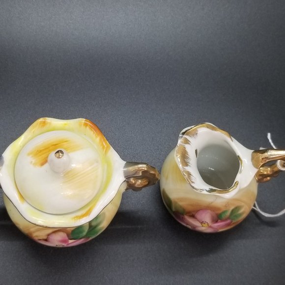 Vintage Fairway Japan China Miniature Creamer and Lidded Sugar Bowl - Picture 2 of 8